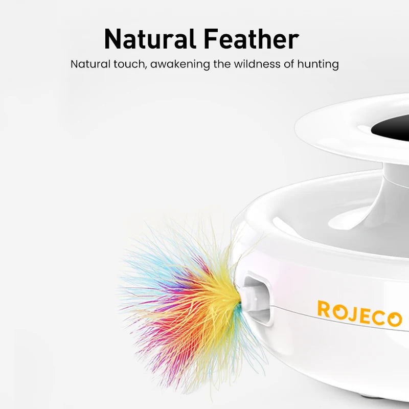 Jouet interactif lumineux à plume rotative