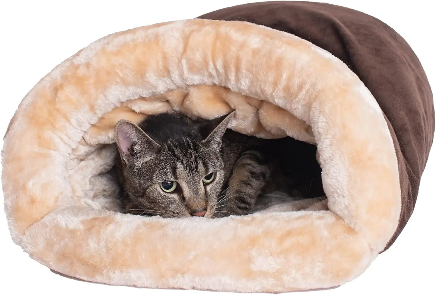 Sac de couchage chaud pour chat – Nid semi fermé lavable automne & hiver