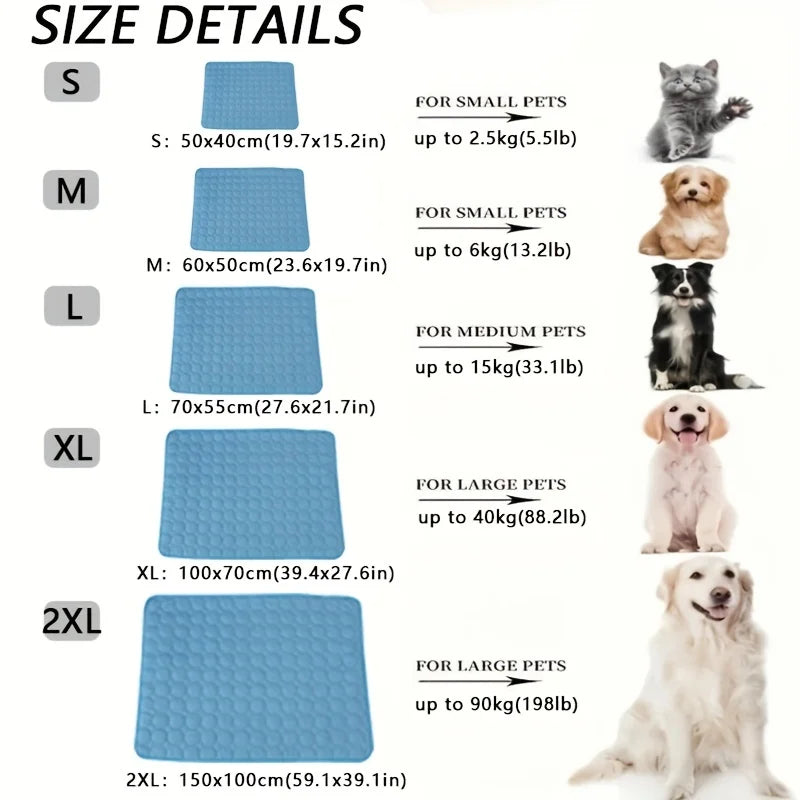 Tapis rafraîchissant pour chien & chat – Coussin d’été durable toutes tailles