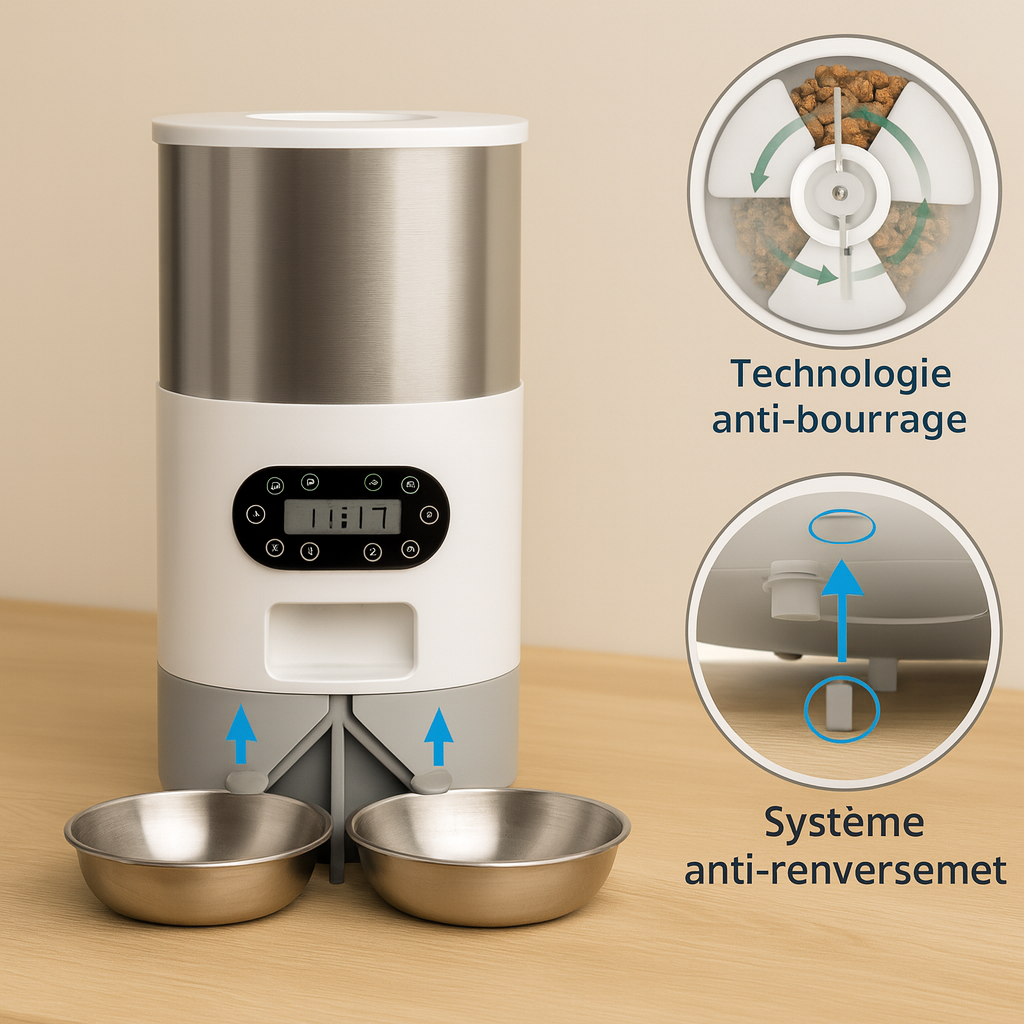 Mangeoire automatique connectée simple et double