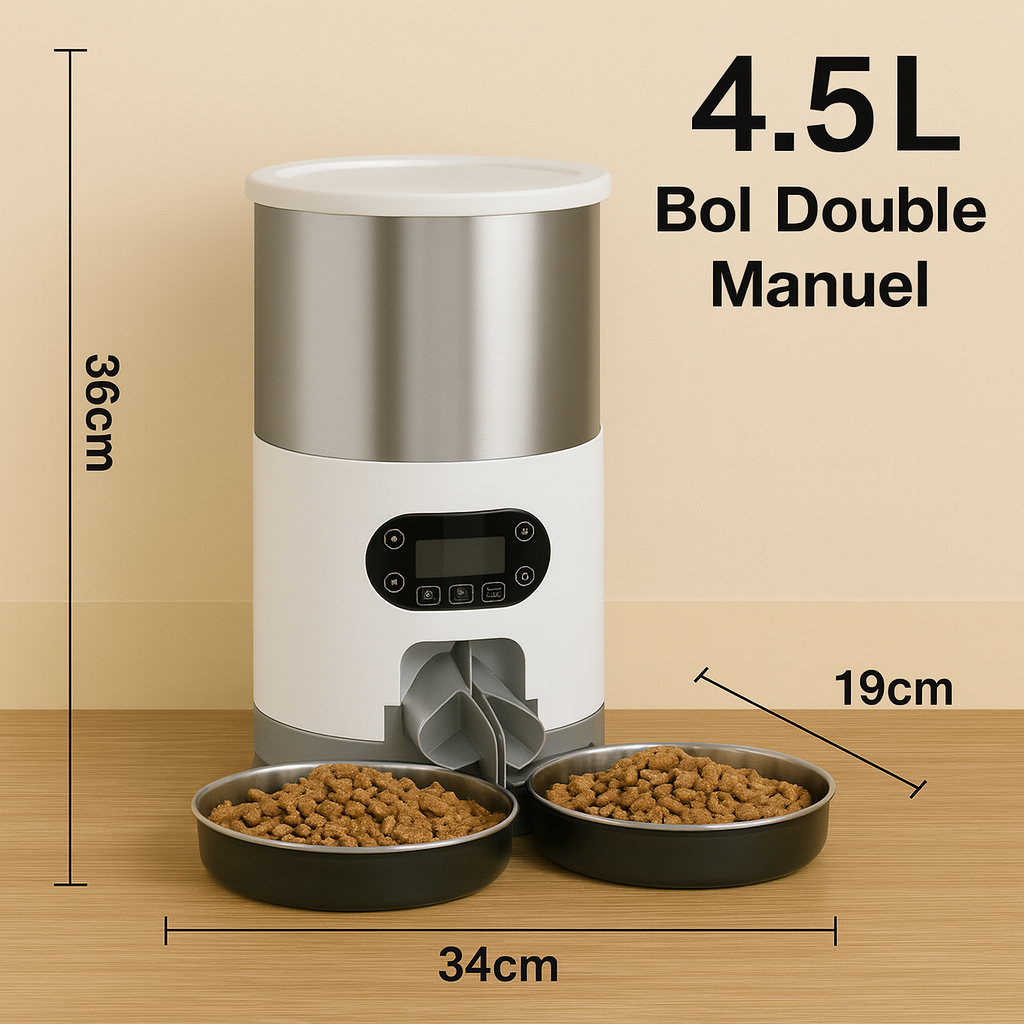 Mangeoire automatique connectée simple et double