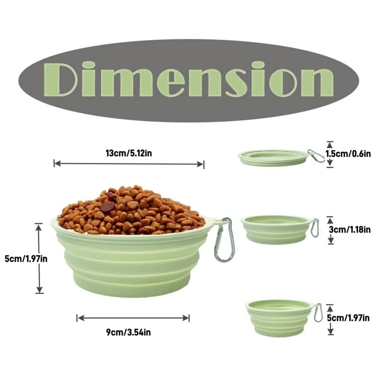 Set  de bols pliables de voyage