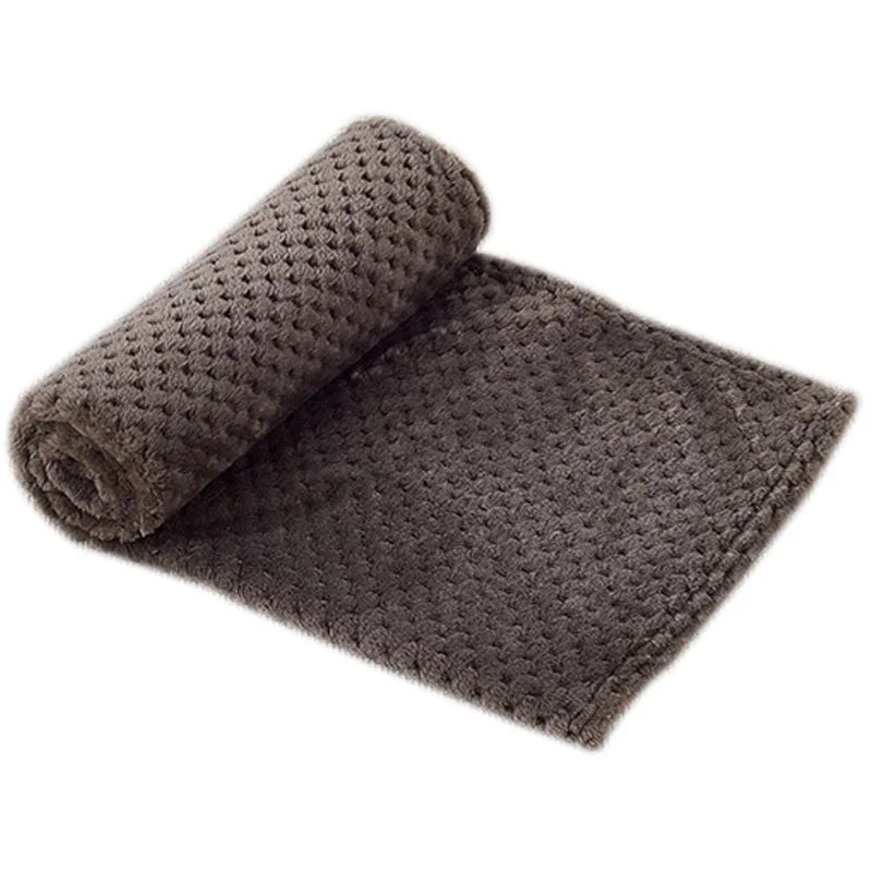 Couverture douce en peluche pour chien & chat – Plaid chaud lavable couleur unie
