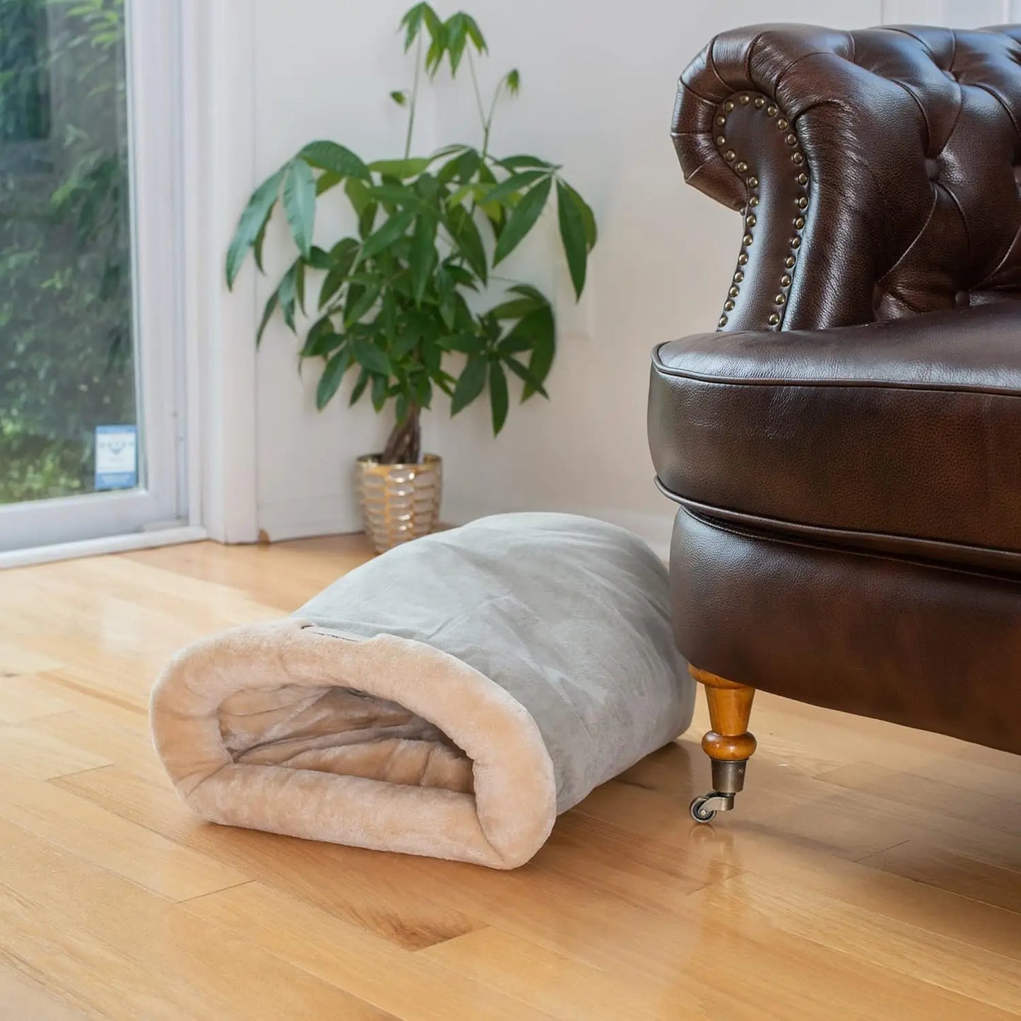 Sac de couchage chaud pour chat – Nid semi fermé lavable automne & hiver