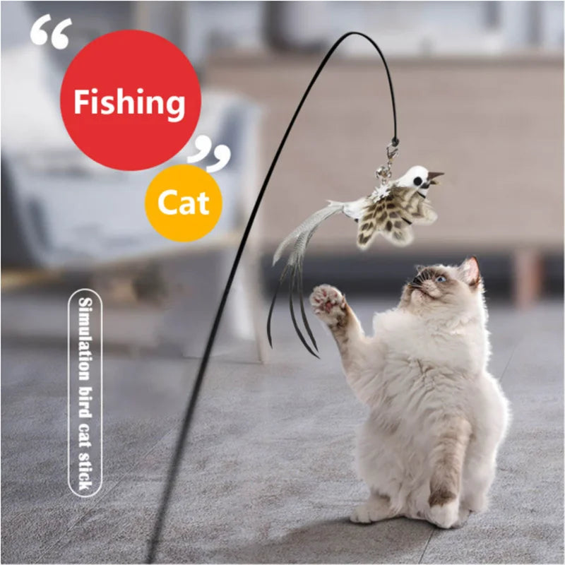 Canne à pêche pour chat