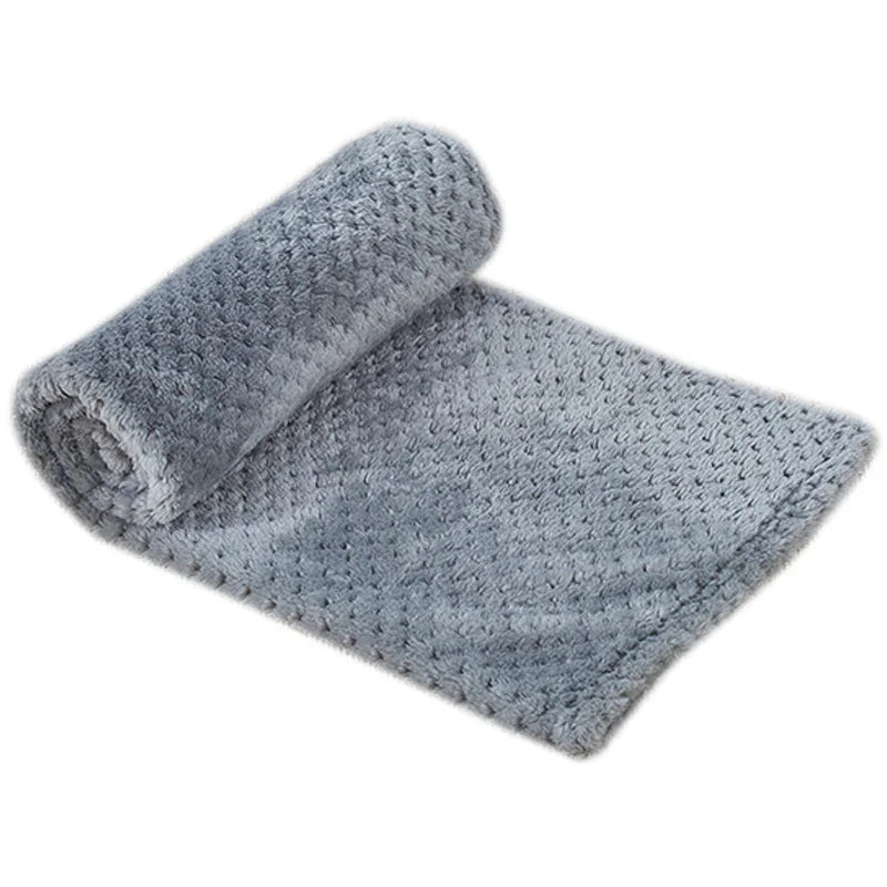 Couverture douce en peluche pour chien & chat – Plaid chaud lavable couleur unie