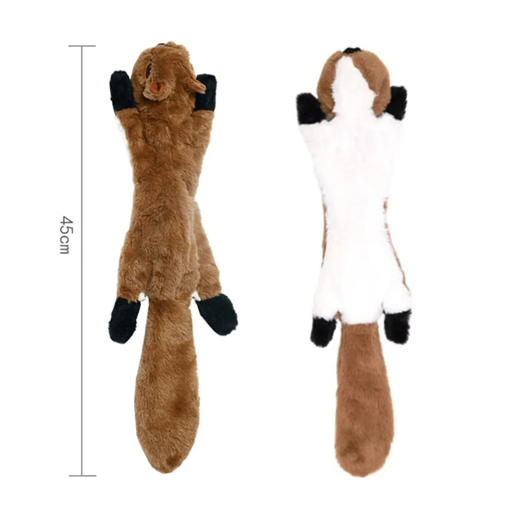 Jouet peluche chien – Sans rembourrage, durable, couineur & effet froissé