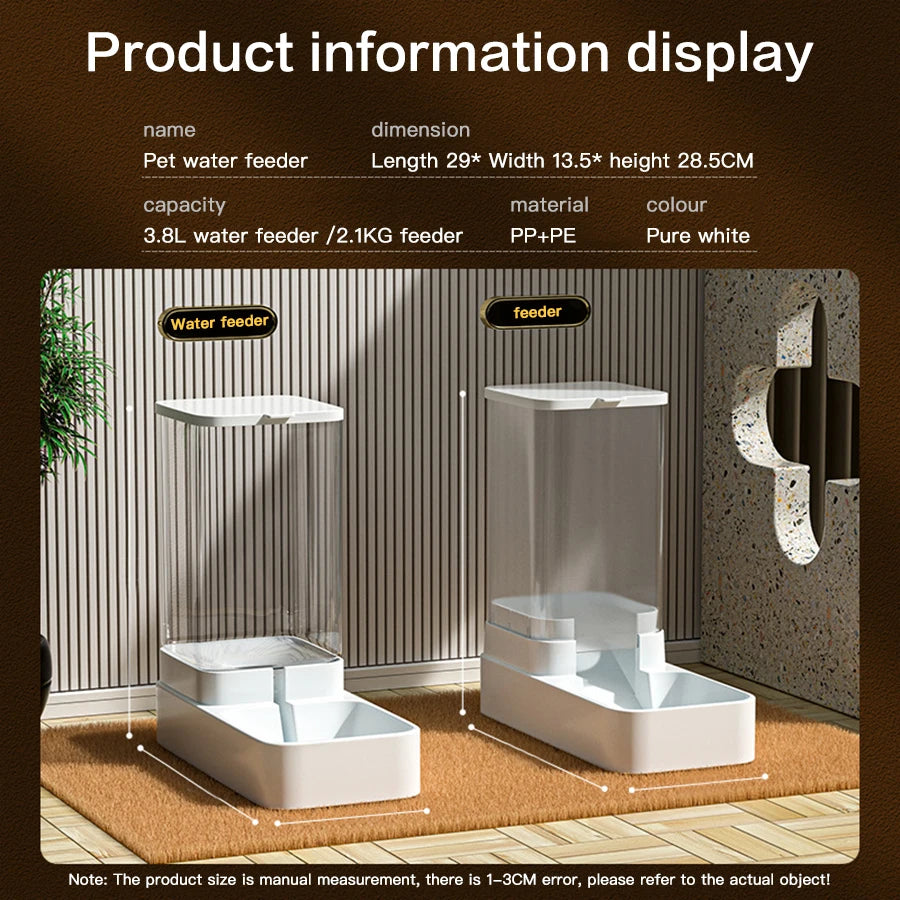 Distributeur de croquettes avec fontaine à eau