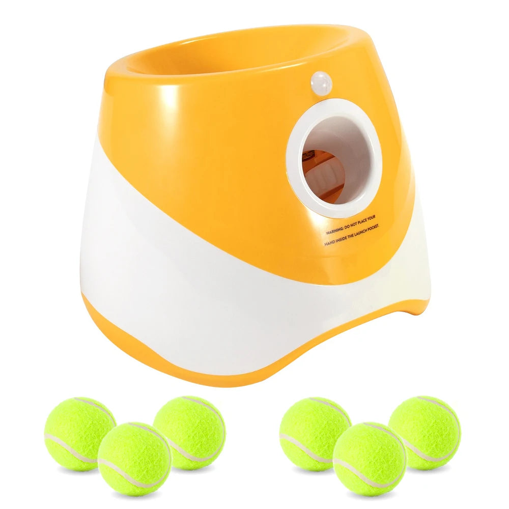 Lanceur de balles de tennis automatique pour chien – Jouet interactif rechargeable