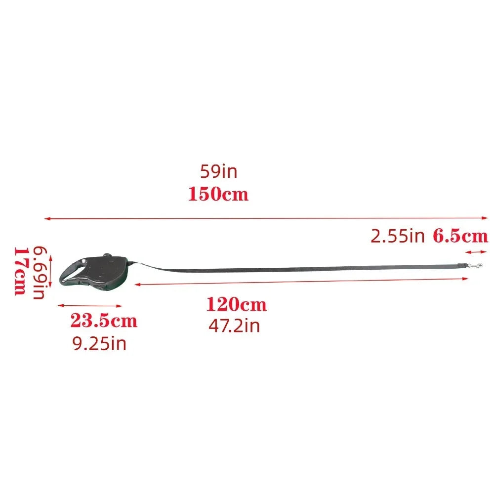 Laisse 3 en 1 rétractable pour chien – Avec bol & bouteille d’eau intégrés