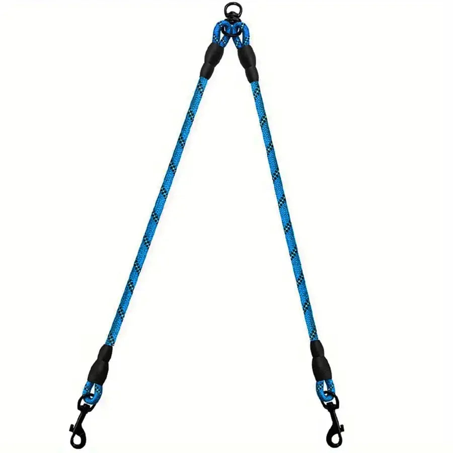 Laisse double pivotante 360° pour chien – Anti enchevêtrement & promenade sûre