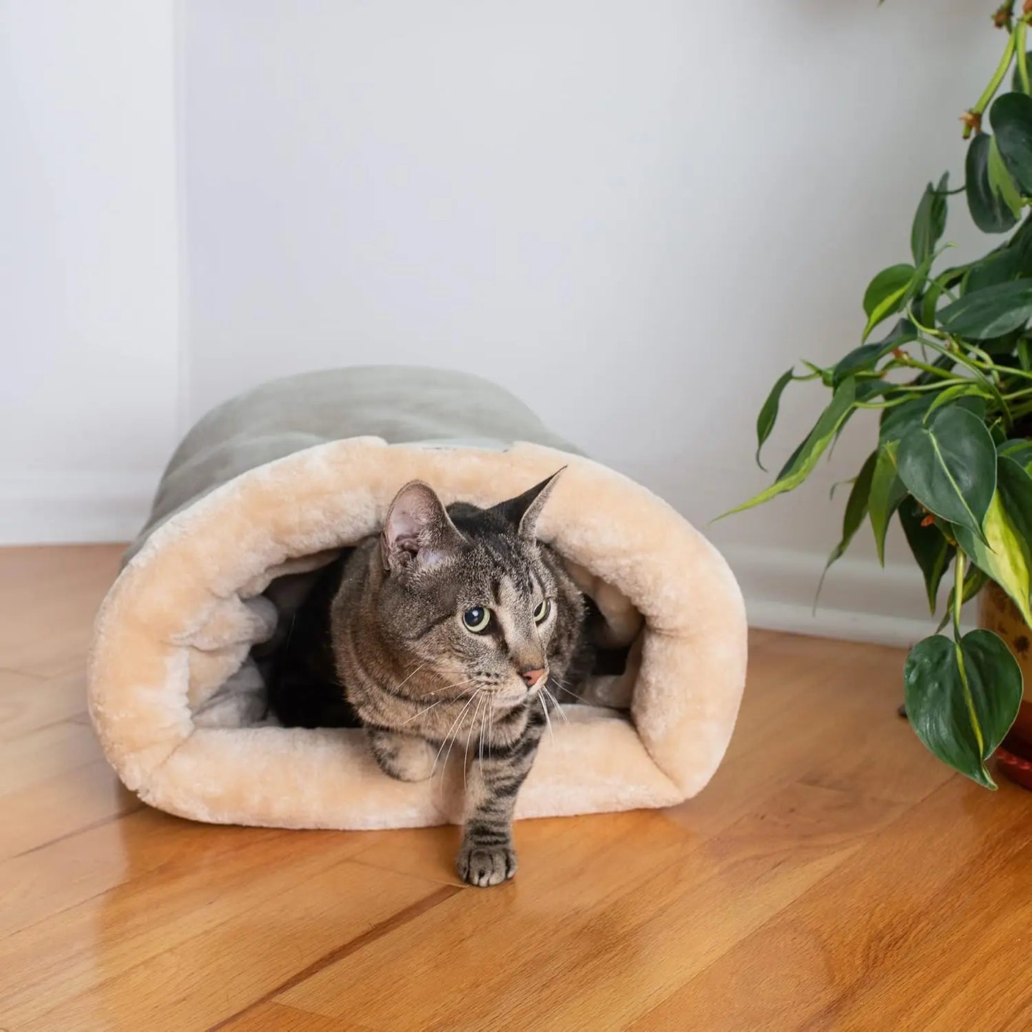 Sac de couchage chaud pour chat – Nid semi fermé lavable automne & hiver