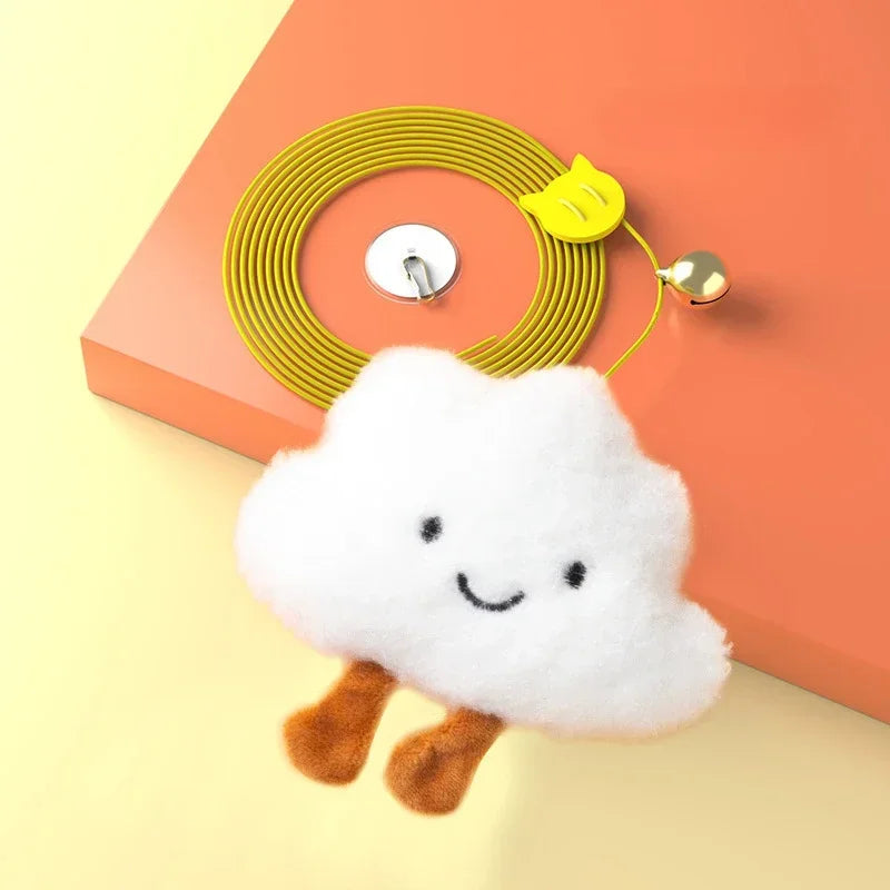 Jouet suspendu en peluche avec corde et clochette