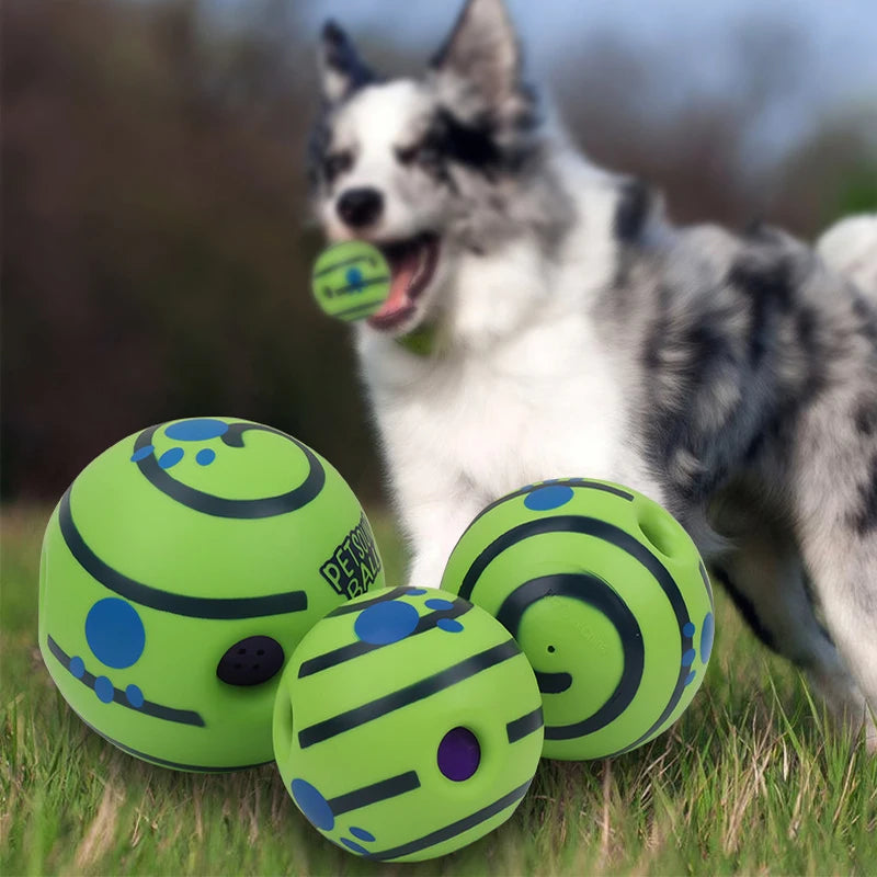 Wobble Wag Giggle Ball – Balle sonore interactive pour chien, amusante & anti-ennui