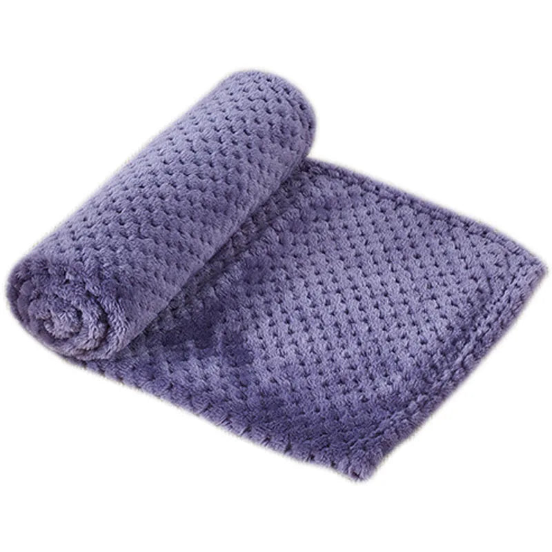 Couverture douce en peluche pour chien & chat – Plaid chaud lavable couleur unie