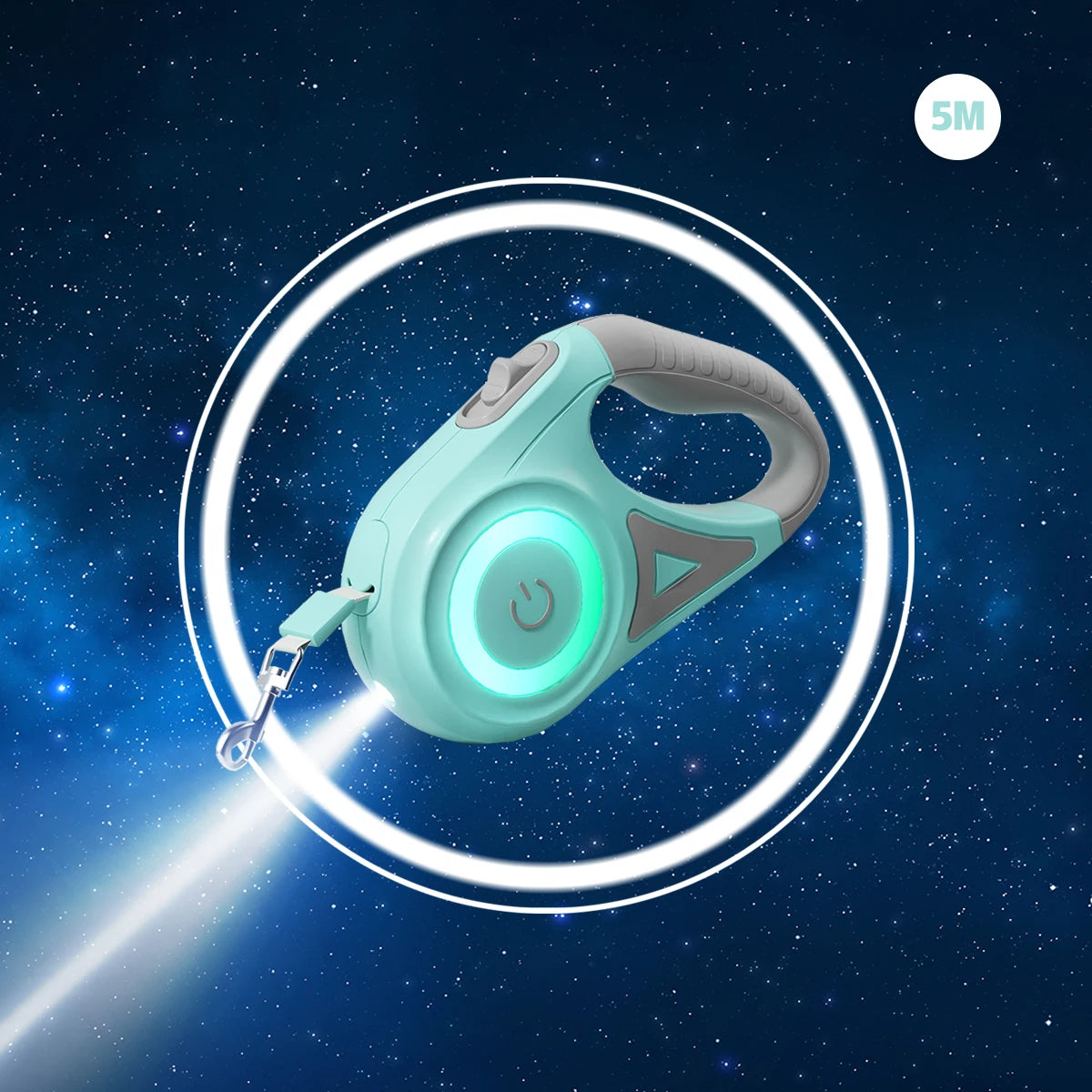 Laisse rétractable LED pour chien & chat – 3m/5m, avec lumière intégrée