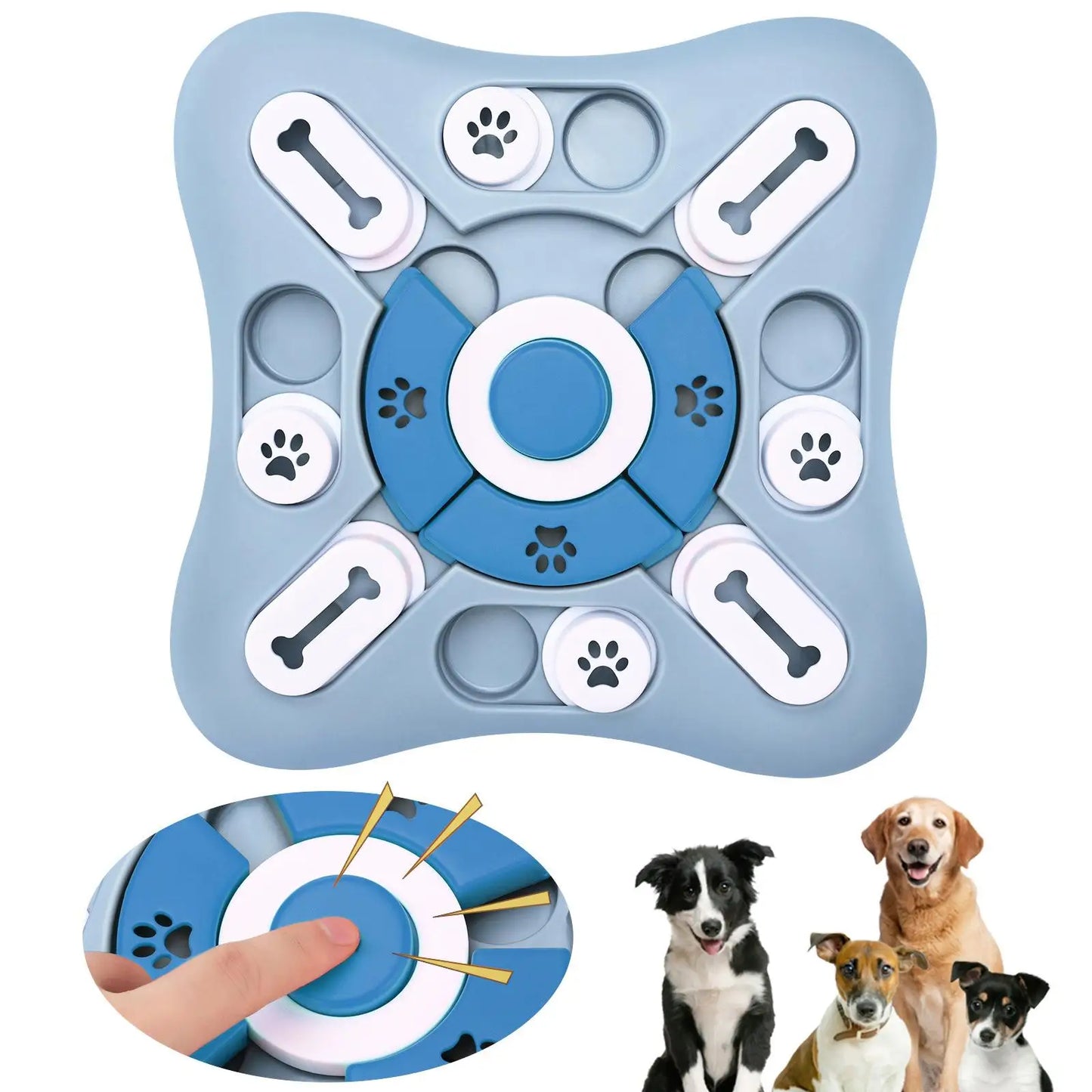Mangeoire lente puzzle chien & chat – Jouet interactif  & anti glouton