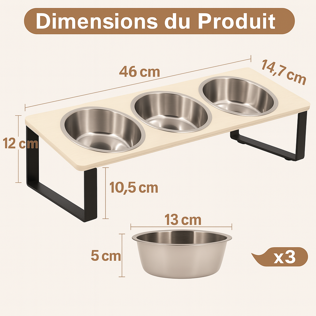 Mangeoire surélevée inclinée