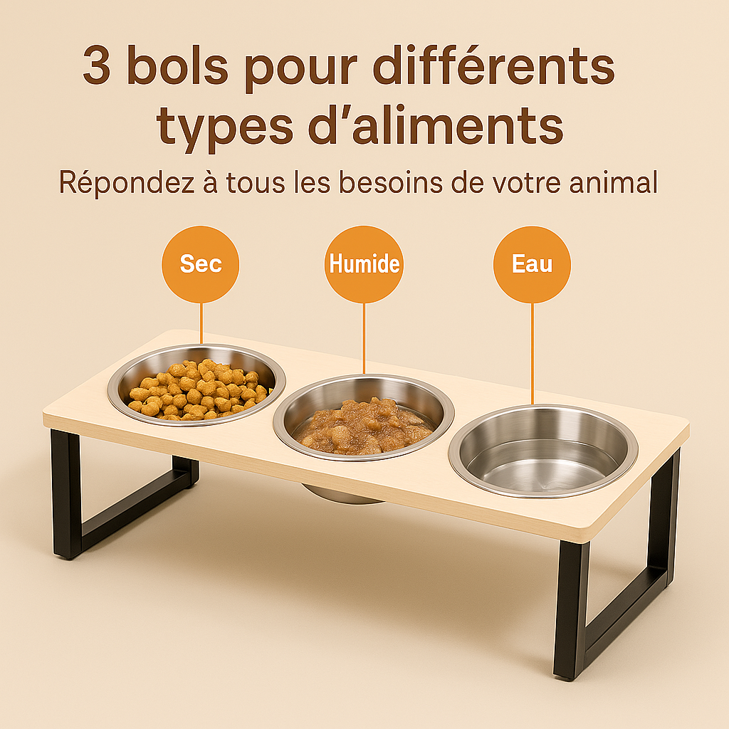 Mangeoire surélevée inclinée